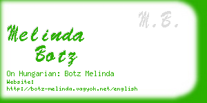 melinda botz business card